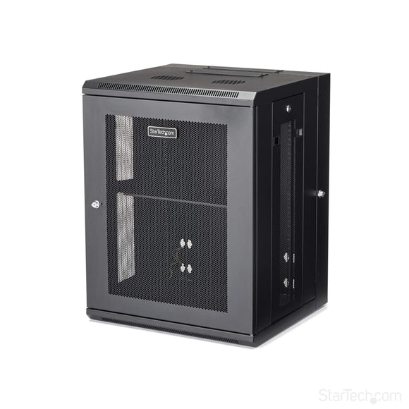 StarTech.com 15U Wall Mount Server Rack Cabinet - 4-Post Adjustable Depth (2