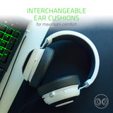 Razer Kraken Pro V2: Lightweight Aluminum Headband - Retractable Mic - In-Line Remote - Gaming Headset Works with PC, PS4, Xbox One, Switch, & Mobile Devices - White