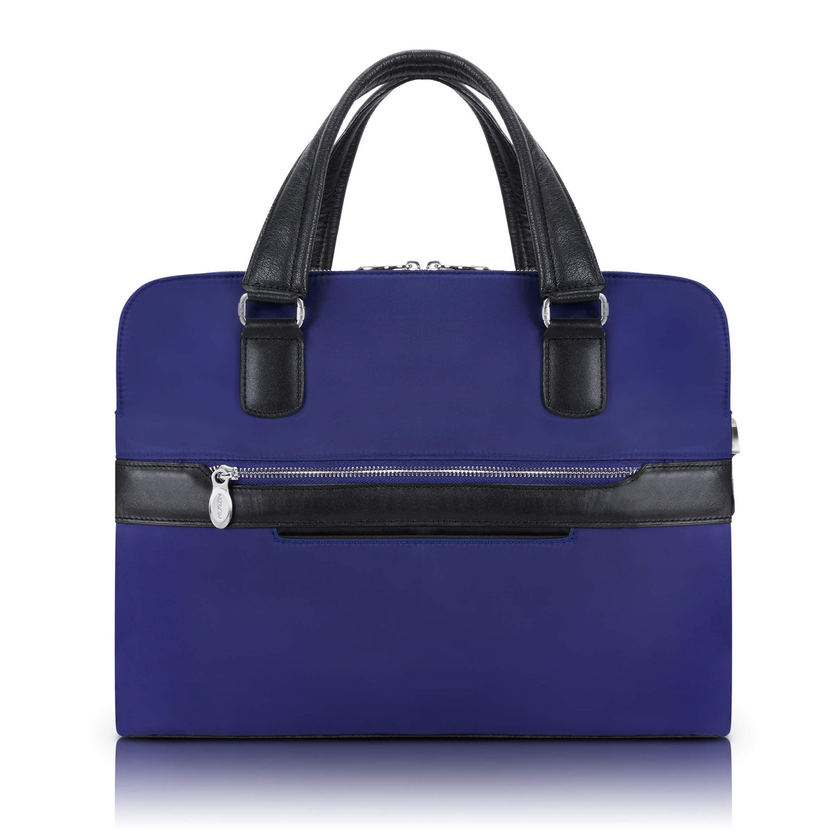 McKlein 18587 USA Hartford Nylon Dual Compartment Briefcase Navy