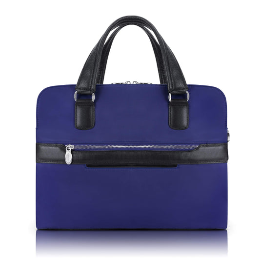 McKlein 18587 USA Hartford Nylon Dual Compartment Briefcase Navy