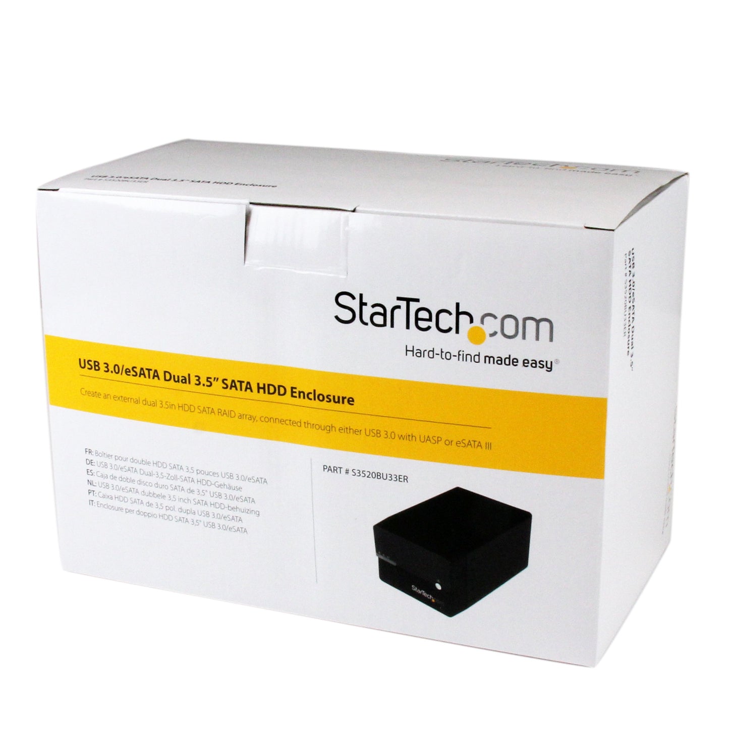 StarTech.com USB 3.0 eSATA Dual 3.5 SATA III Hard Drive RAID Enclosure w/ UASP and Fan - Black - Multi Bay 3.5" SATA HDD Enclosure w/ UASP (S3520BU33ER)