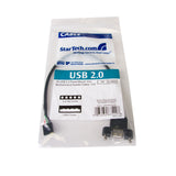 StarTech.com USBPNLAFHD1 Panel Mount USB Cable USB A to Motherboard Header Cable F/F, 1-Feet