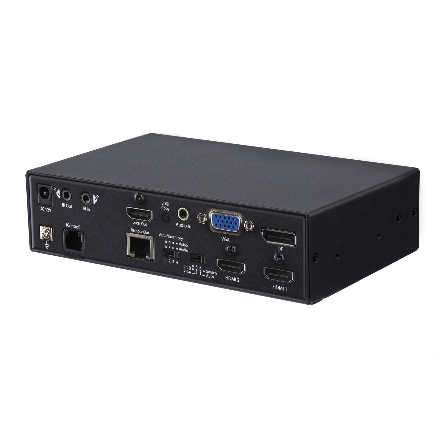 StarTech.com Multi-Input HDBaseT Extender Kit - Built-in Switch and Video Scaler - DisplayPort HDMI and VGA Over CAT6 or CAT5 (ST121HDBTSC)