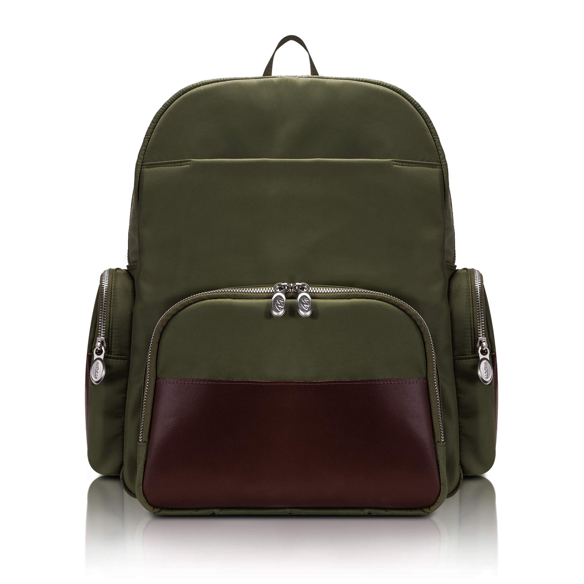 McKlein 18361 USA Cumberland 17" Nylon Dual Compartment Laptop Backpack Green