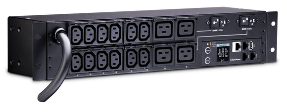 CyberPower PDU31008 Monitored PDU, 200-240V/30A, 16 Outlets, 2U Rackmount