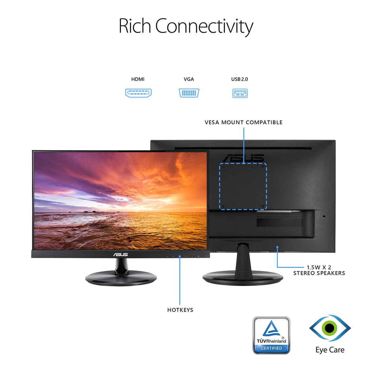 ASUS VT229H 21.5" LCD Touchscreen Monitor - 16:9 - 5 ms GTG