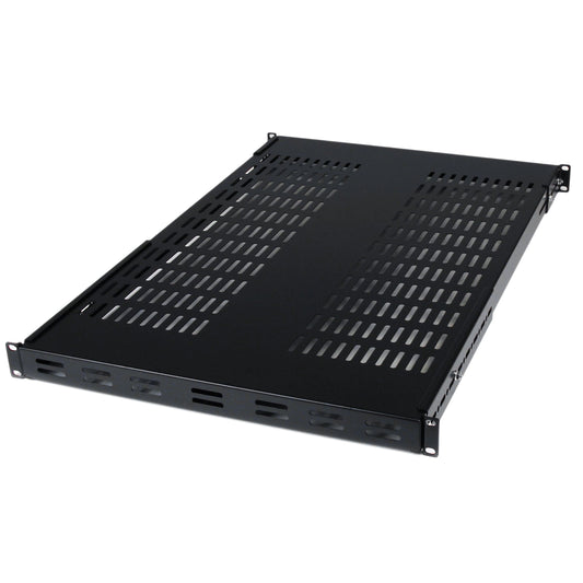 StarTech.com 1U Adjustable Vented Server Rack Mount Shelf - 175lbs - 19.5 to 38in Deep Universal Tray for 19" AV/Network Equipment Rack (ADJSHELF)