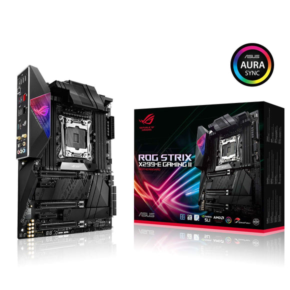 ASUS ROG Strix X299-E Gaming II ATX Gaming Motherboard (Intel X299) LGA 2066, Wi-Fi 6 (802.11ax), 2.5 GBS LAN, 8X DIMM Max. 256GB, USB 3.2 Gen 2, 8X SATA, 3X M.2, OLED and Aura Sync RGB