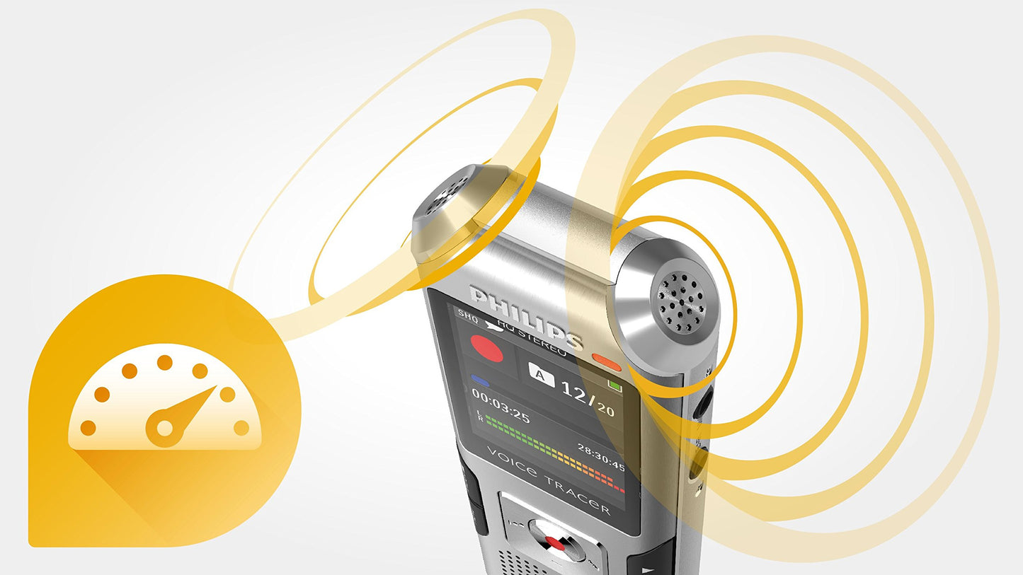 Philips Voice Tracer DVT4000/00 Digital Voice Recorder, Silver