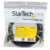 StarTech.com Cat6a Ethernet Cable - 10 ft - Black - Network Patch Cable - Shielded (STP) - Molded Cat5 Cable - Ethernet Cord - Cat 6a Cable - 10ft (C6ASPAT10BK)