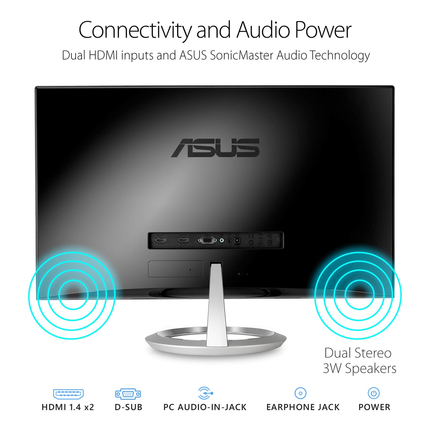 Asus Designo MX259HS 25" Monitor 1080P IPS Eye Care HDMI VGA Speaker