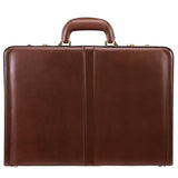 McKlein 80444 USA Reagan Leather 3.5" Attaché Briefcase Brown