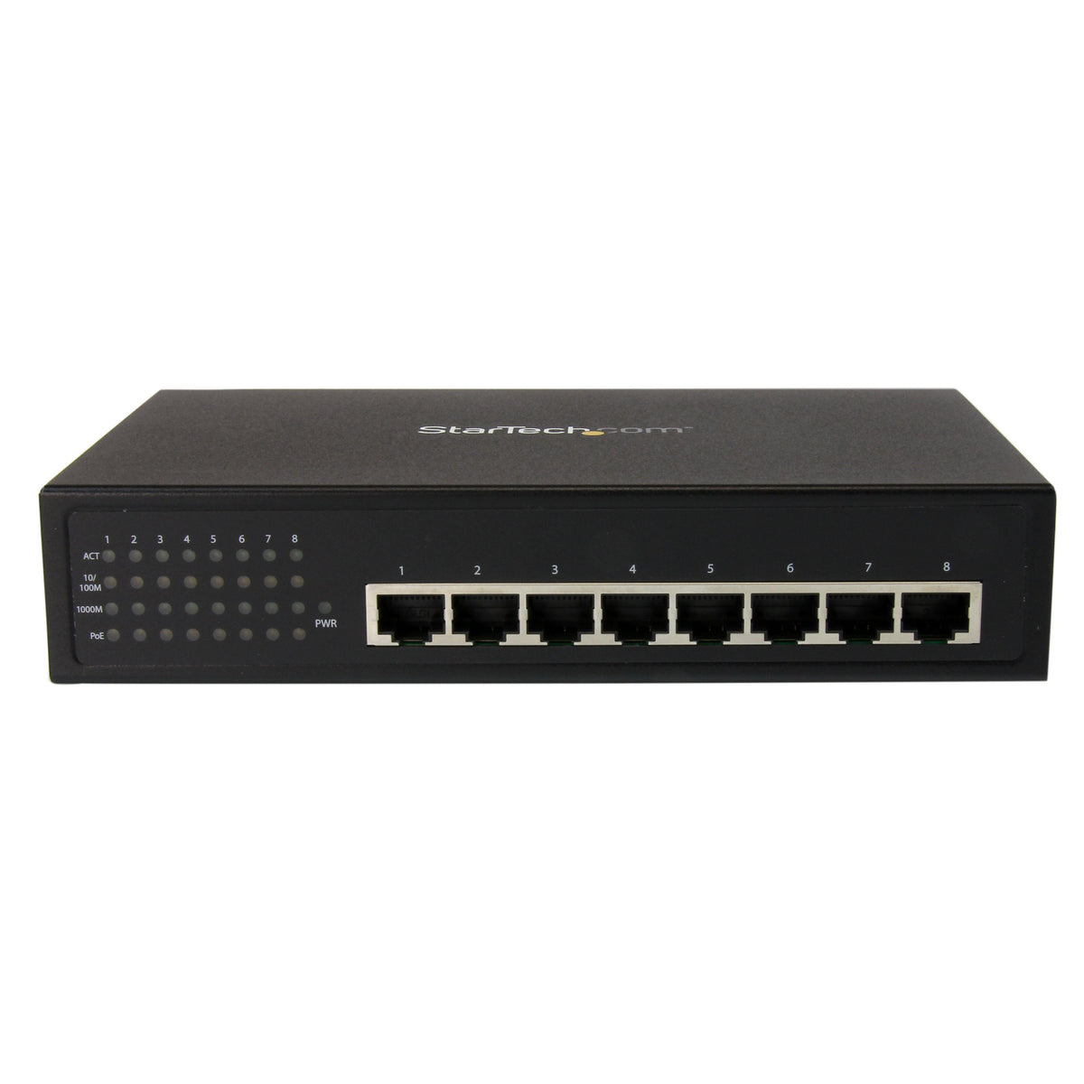 StarTech.com 8 Port Unmanaged Industrial Gigabit Power Over Ethernet Switch - 802.3af/at PoE+ Switch - Wall Mountable - PoE Network Switch (IES81000POE)