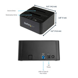 StarTech.com USB 3.1 (10Gbps) Hard Drive Duplicator Dock - USB/USB-C [Thunderbolt 3 Compatible] Cloner (SDOCK2U313R)
