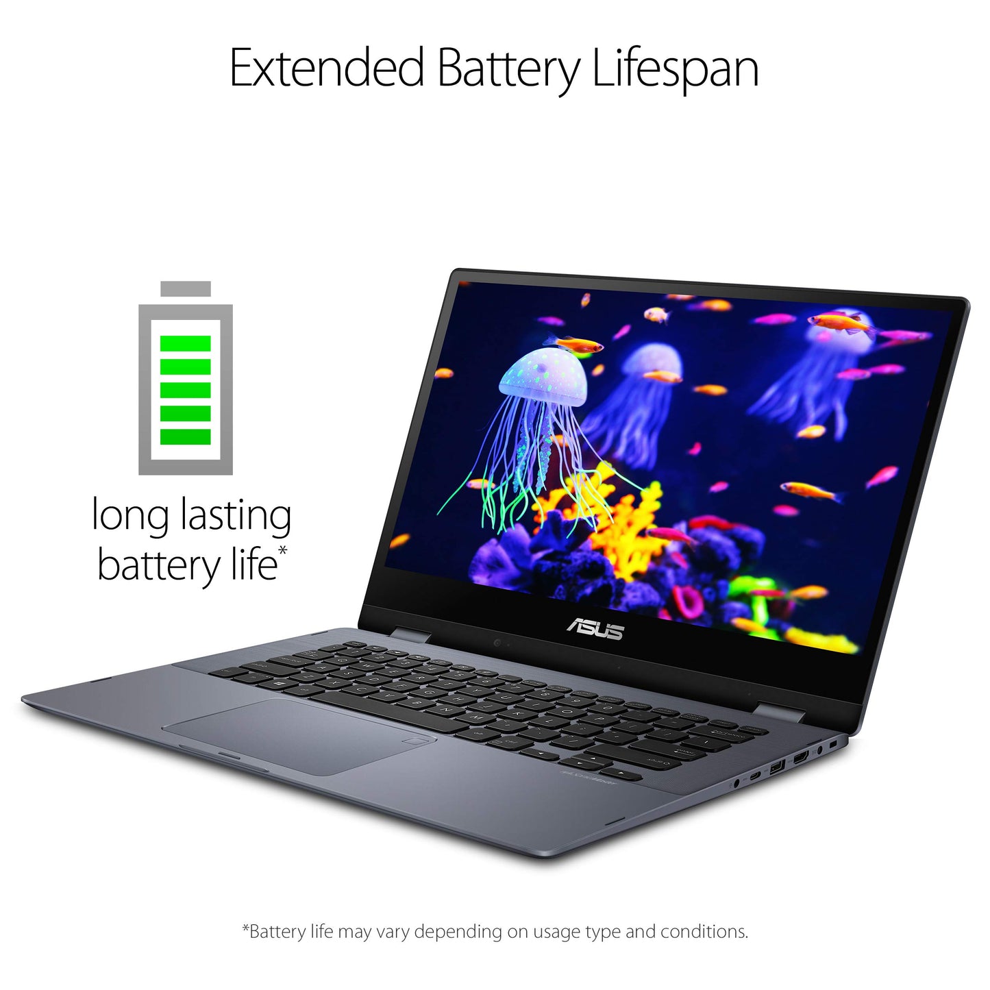 Asus TP412FA-DB72T VivoBook Flip 14 Thin and Light 2-in-1 FHD Touchscreen Laptop, Intel Core i7 CPU, 8GB RAM, 512G SSD, Windows 10