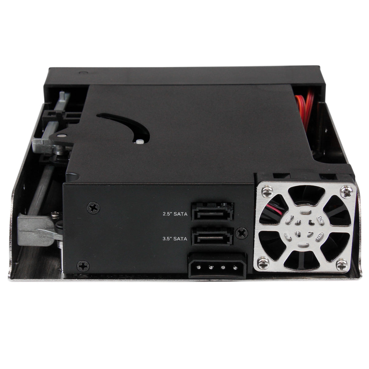 StarTech.com Dual Bay 5.25" Trayless Hot Swap Mobile Rack Backplane for 2.5" and 3.5" SATA/SAS HDD or SSD with Fan (HSB2535SATBK)