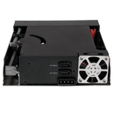 StarTech.com Dual Bay 5.25" Trayless Hot Swap Mobile Rack Backplane for 2.5" and 3.5" SATA/SAS HDD or SSD with Fan (HSB2535SATBK)