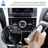 Aluratek AIS11F Bluetooth Receiver, Bluetooth Adapter, Hands-Free Car Kits, Mini Wireless Music Adapter for Home/Car Audio Stereo System