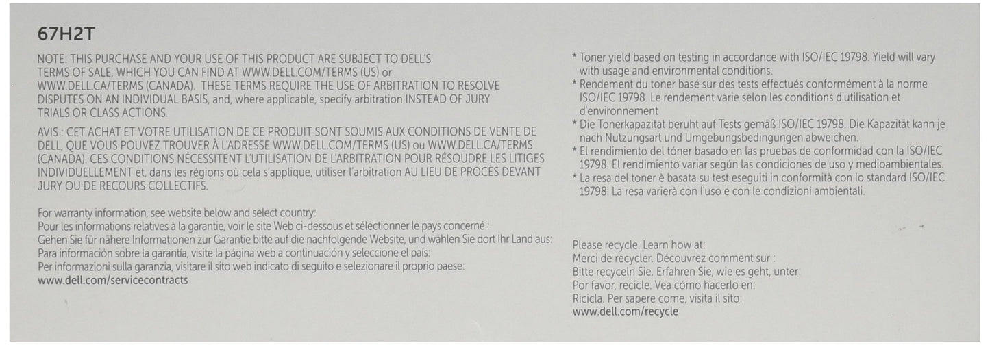 C266X BLACK TONER FOR C266XDN/DNF 6000 PAGES 593-BBBU