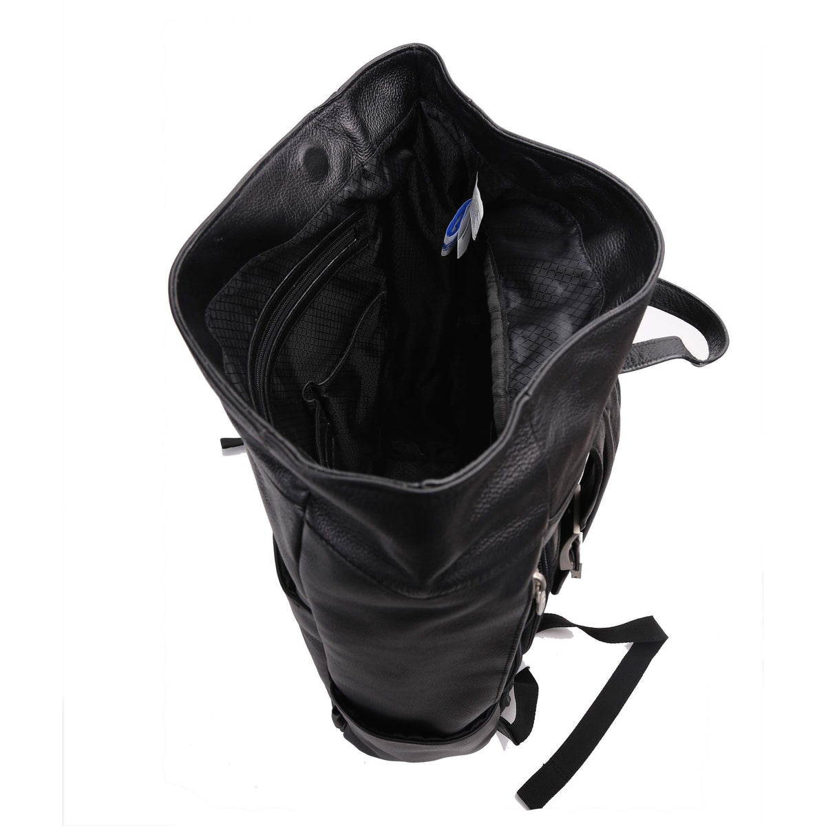 McKlein Pebble Grain Calfskin Leather, Dual Access Laptop Backpack, Black (88735)