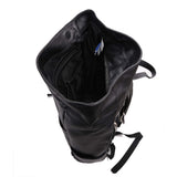 McKlein Pebble Grain Calfskin Leather, Dual Access Laptop Backpack, Black (88735)