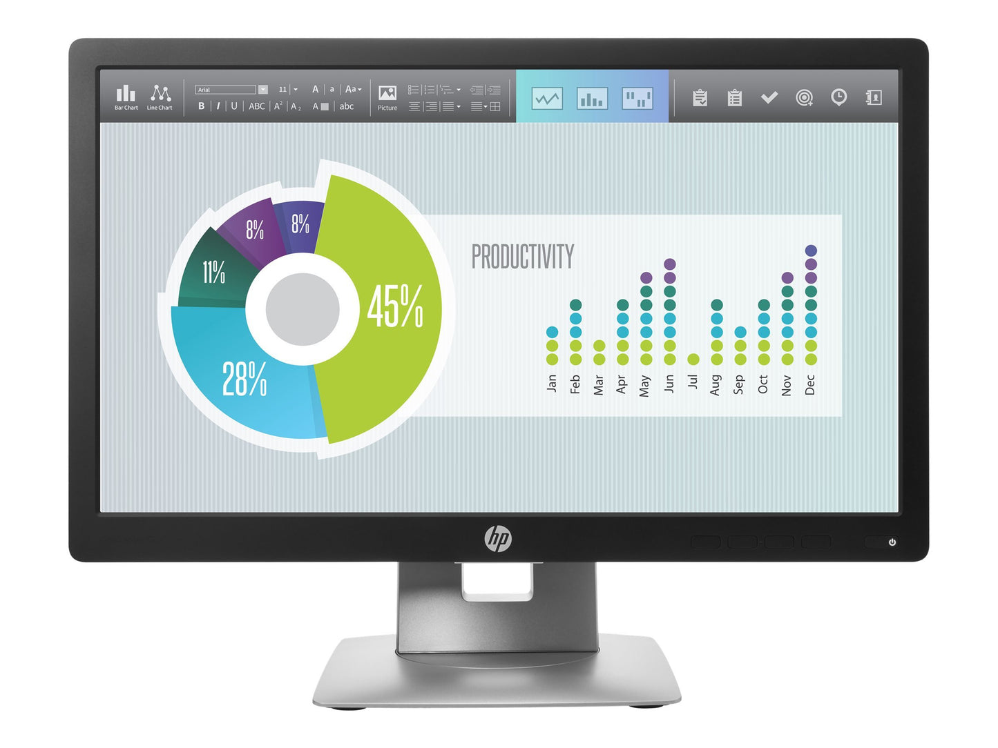 HP M1F41A8#ABA EliteDisplay E202 20'' LED-Backlit LCD Monitor, Black