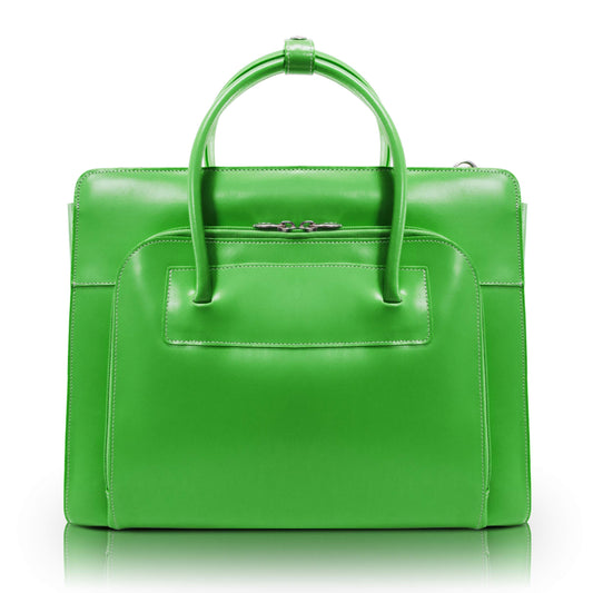 McKleinUSA 94331 LAKE FOREST Leather Women's Case with Removable Sleeve, Green