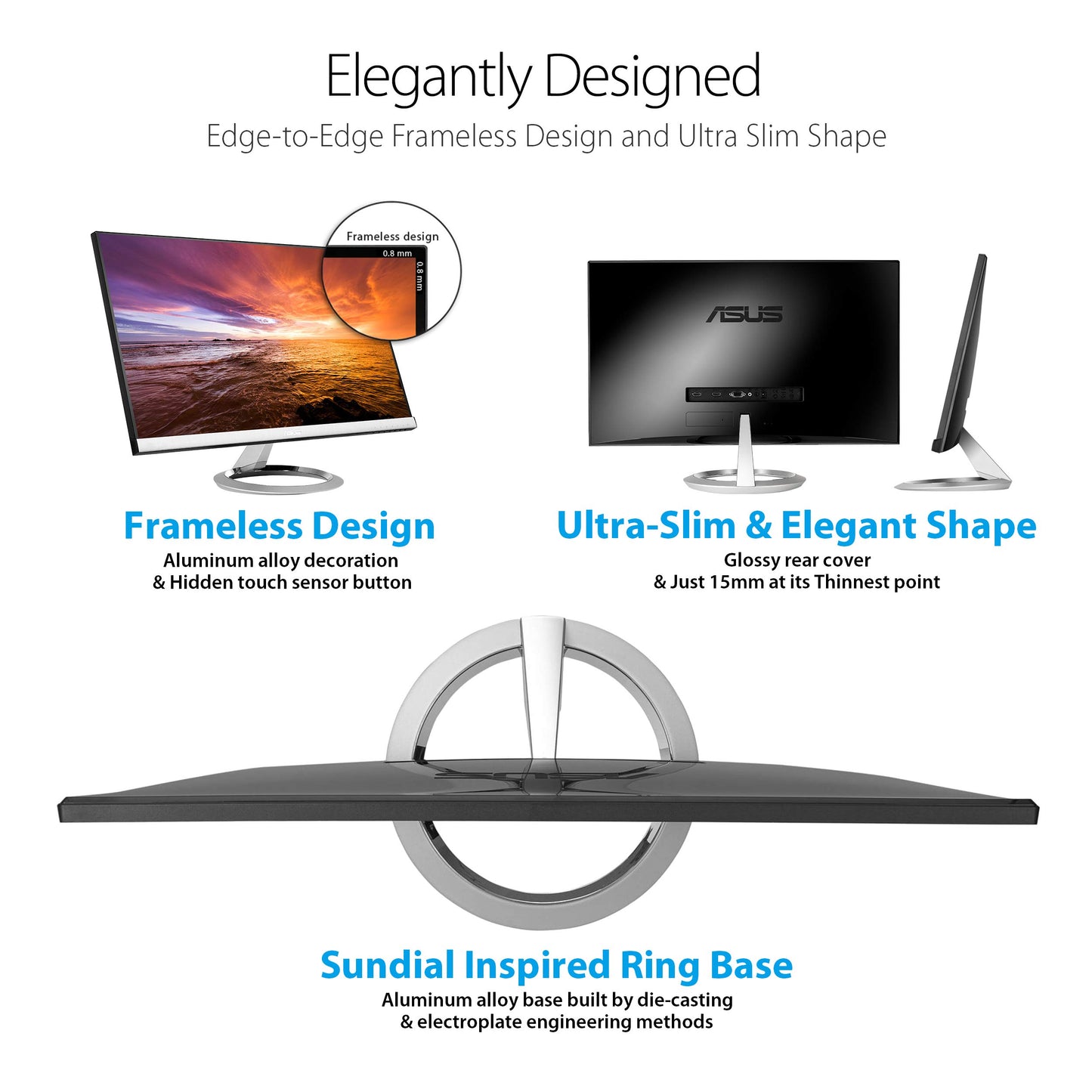 Asus Designo MX259HS 25" Monitor 1080P IPS Eye Care HDMI VGA Speaker
