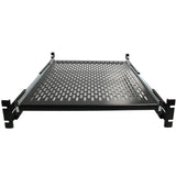 StarTech.com 2U Sliding Server Rack Mount Shelf - Adjustable Mounting Depth - Vented - 50lb - Heavy Duty Universal 19" Rack Shelf for Equipment Rack (UNISLDSHF19)