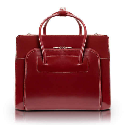 McKleinUSA LAKE FOREST 94336 Red Leather Women's Case w/ Removable Sleeve
