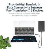 StarTech TBLT34MM50CM.com Thunderbolt 3 Cable - 40Gbps - Daisy Chainable - Passive - USB C Cable - USB-C Thunderbolt to Thunderbolt Cable