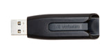 Verbatim 16GB USB 3.0 Store 'n' Go V3 Flash Drive - Cap-Less & PC/Mac Compatible - Gray