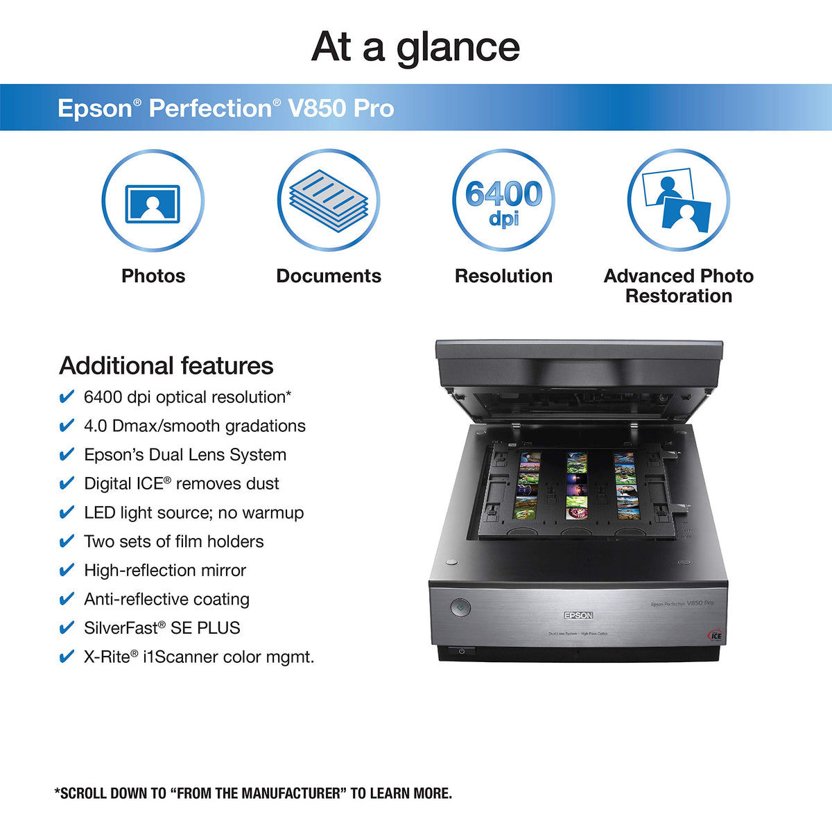 Epson Canada Perfection V850 Pro Scanner - B11B224201