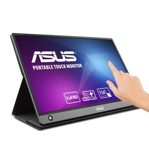 Asus ZenScreen MB16AMT 15.6" Full HD Portable Monitor Touch Screen HDMI with Foldable Smart Case, Dark Gray