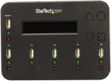 StarTech.com Standalone 1:5 USB Flash Drive Duplicator and Eraser - 1 to 5 Flash Drive Copier & Sanitizer with single/multi-pass DoD Erase (USBDUP15)