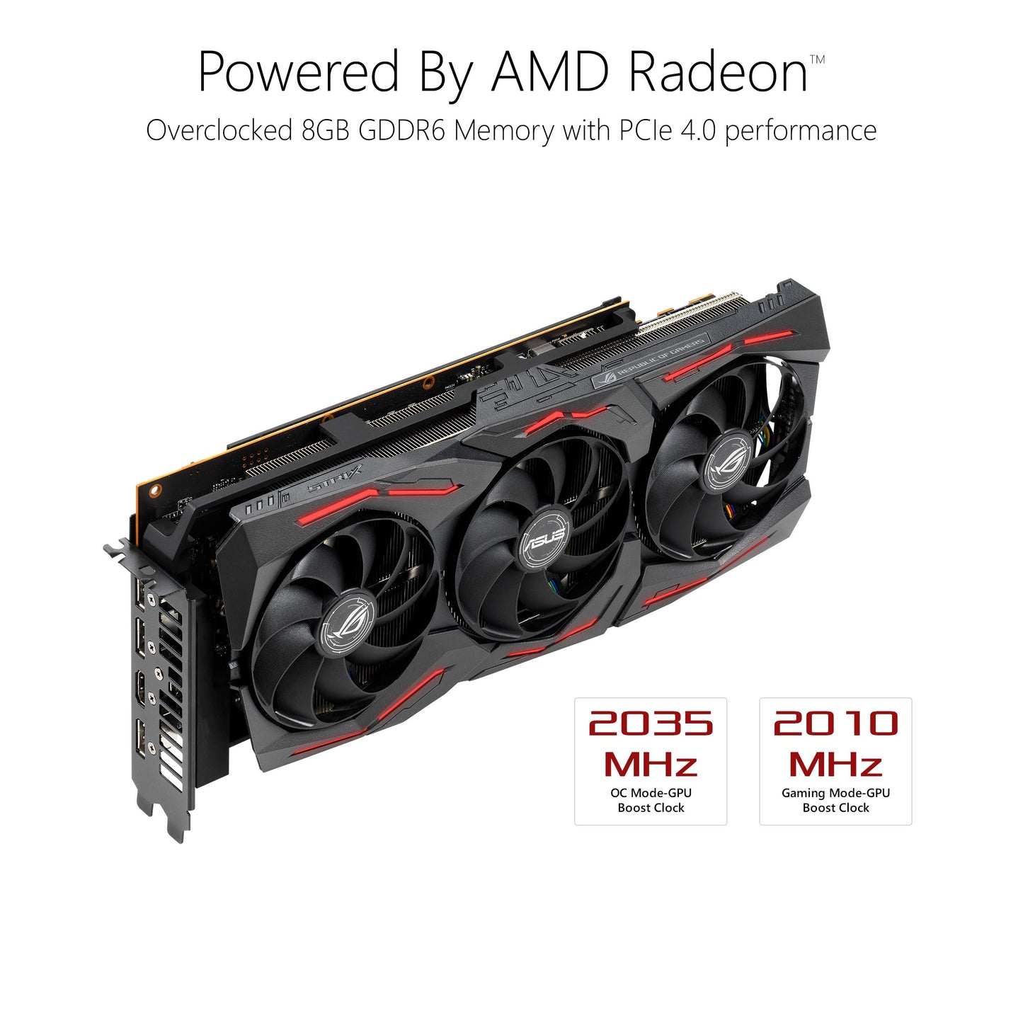 ASUS ROG Strix AMD Radeon RX 5700XT Overclocked 8G GDDR6 HDMI DisplayPort Gaming Graphics Card (ROG-STRIX-RX5700XT-O8G-GAMING)