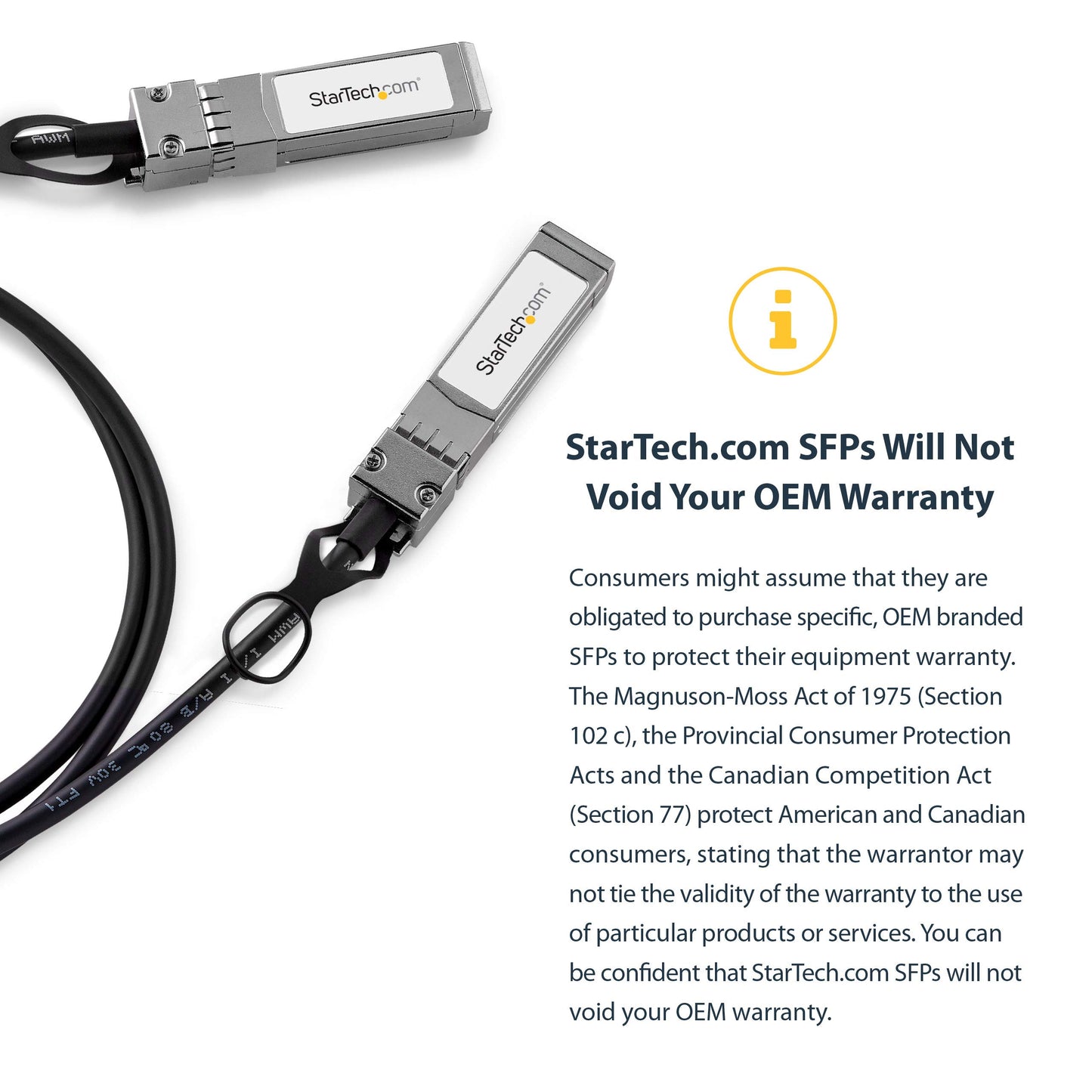 StarTech.com Cisco SFP-H10GB-CU3M Compatible SFP+ 10-Gigabit Ethernet Passive Twinax Direct Attach Cable - 3 m (10 ft) - 10 GbE (SFPCMM3M)