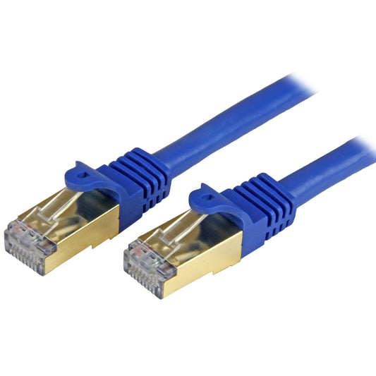 StarTech.com Cat6a Ethernet Cable - 35 ft - Blue - Patch Cable - Shielded (SPT) - Molded Cat5 Cable - Long Network Cable - Ethernet Cord - Cat 6a Cable - 35ft (C6ASPAT35BL)
