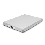 LaCie Mobile Drive 1TB External Hard Drive HDD - Moon Silver USB-C USB 3.0 Thunderbolt 3, for Mac and PC Computer Desktop Workstation Laptop (STHG1000400)