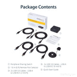 StarTech.com USB 3.0 Peripheral Sharing Switch - 4 USB 3.0 x 4 Computers - Mac/Windows/Linux - USB A/B Switch - USB Switch (HBS304A24A)