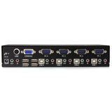 StarTech.com 4 Port Rack Mountable USB KVM Switch with Audio & USB Hub - KVM/Audio/USB Switch - 4 x KVM/Audio/USB - 1 Local User - Desktop - SV431USBAE