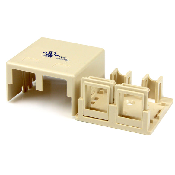StarTech.com WALLBOX2KIV Dual Cat 5e RJ45 Wall Box (Ivory)