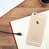 MACALLY Lightning to USB Cable, 3-Feet Black Retail Packaging