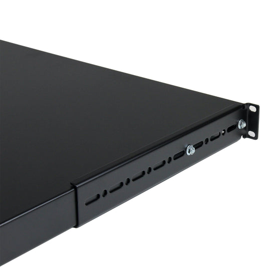 StarTech.com 1U Adjustable Server Rack Mount Shelf - 175lbs - 19.5 to 38in Deep Universal Tray for 19" AV, Data & Network Equipment Rack (ADJSHELFHD)
