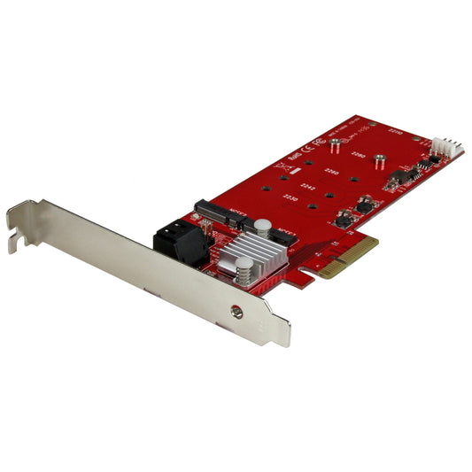 Startech.Com PEXM2SAT3422StarTech.Com 2x M.2 NGFF SSD RAID Controller Card Plus 2x SATA III Ports, PCIe