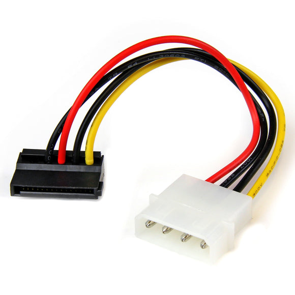 StarTech.com 6in 4 Pin LP4 to Left Angle SATA Power Cable Adapter - LP4 to SATA Power Adapter