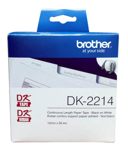 Brother DK-2214 Continuous Paper Label Roll (100 Feet12" Wide)