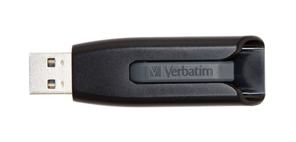Verbatim 256GB USB 3.0 Store 'n' Go V3 Flash Drive - Cap-Less & PC / Mac Compatible - Gray