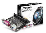 ASRock AM1B-ITX mini ITX AM1 Socket A DDR3 A/E-series Quad/Dual-Core APU up to 25W Integrated AMD RadeonTM R3 Series Graphics Gigabit LAN HDMI DVI D-Sub USB3.0 Motherboard