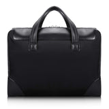 McKlein 18565 USA Harpswell 17" Nylon Dual Compartment Laptop Briefcase Black